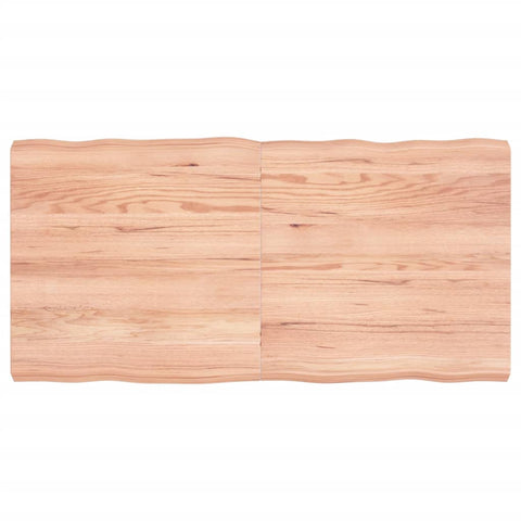 vidaXL Table Top Light Brown 120x60x(2-6)cm Treated Solid Wood Live Edge