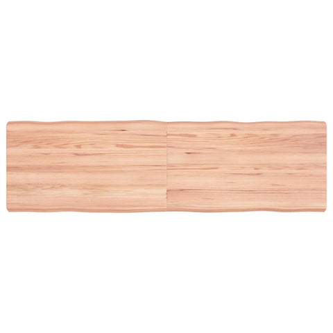 vidaXL Table Top Light Brown 140x40x(2-6)cm Treated Solid Wood Live Edge