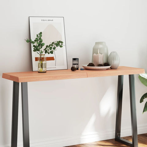 vidaXL Table Top Light Brown 140x40x(2-6)cm Treated Solid Wood Live Edge