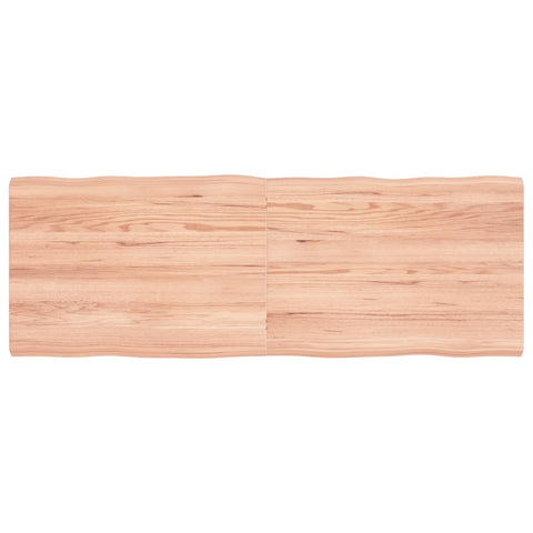 vidaXL Table Top Light Brown 140x50x(2-4)cm Treated Solid Wood Live Edge