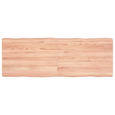 vidaXL Table Top Light Brown 140x50x(2-6)cm Treated Solid Wood Live Edge