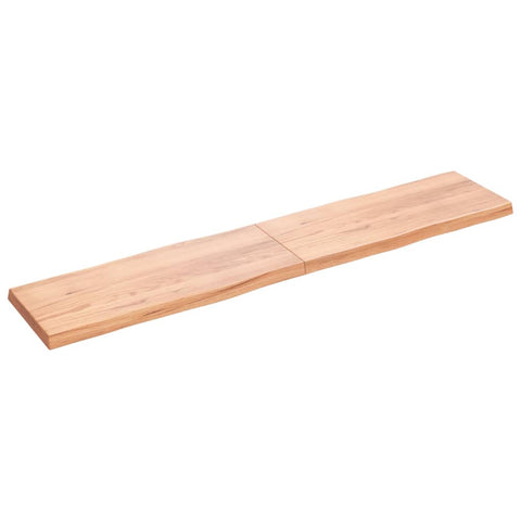 vidaXL Table Top Light Brown 200x40x(2-6)cm Treated Solid Wood Live Edge