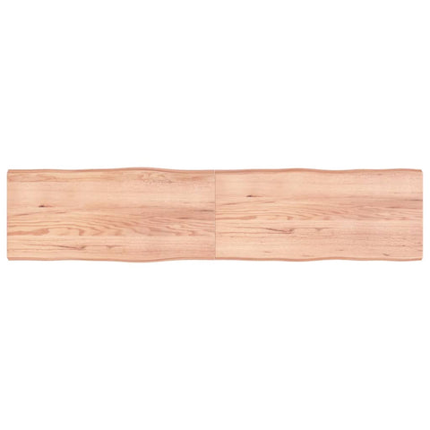 vidaXL Table Top Light Brown 220x50x(2-4)cm Treated Solid Wood Live Edge