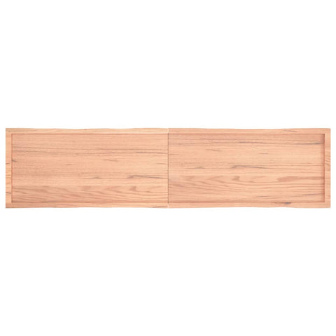 vidaXL Table Top Light Brown 220x50x(2-4)cm Treated Solid Wood Live Edge