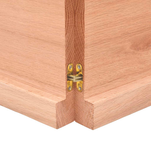 vidaXL Table Top Light Brown 220x50x(2-4)cm Treated Solid Wood Live Edge