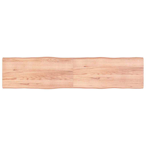 vidaXL Table Top Light Brown 220x50x(2-6)cm Treated Solid Wood Live Edge