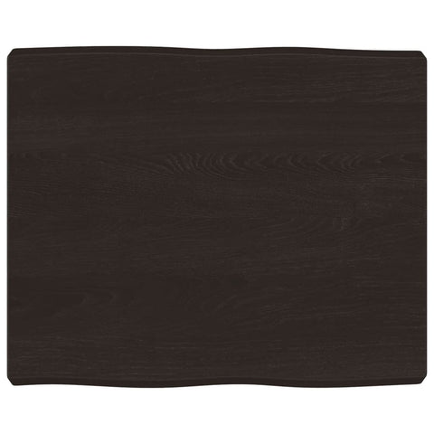 vidaXL Table Top Dark Brown 60x50x(2-6) cm Treated Solid Wood Live Edge