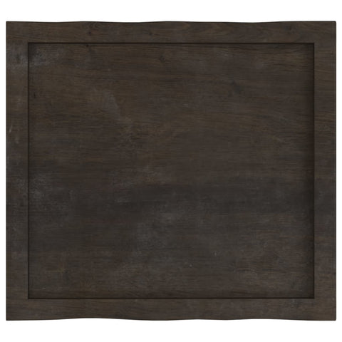 vidaXL Table Top Dark Brown 60x50x(2-6) cm Treated Solid Wood Live Edge