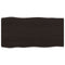 vidaXL Table Top Dark Brown 80x40x2 cm Treated Solid Wood Oak Live Edge