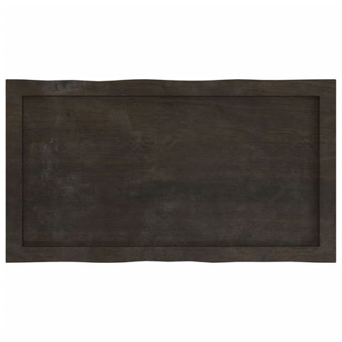 vidaXL Table Top Dark Brown 80x40x(2-6) cm Treated Solid Wood Live Edge