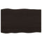 vidaXL Table Top Dark Brown 80x50x2 cm Treated Solid Wood Oak Live Edge