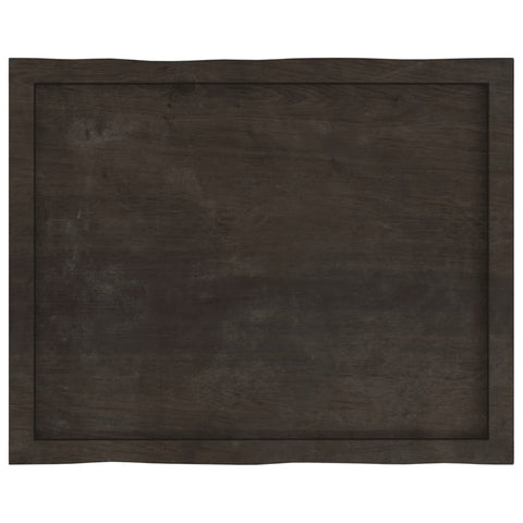 vidaXL Table Top Dark Brown 80x60x(2-6) cm Treated Solid Wood Live Edge