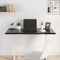 vidaXL Table Top Dark Brown 100x40x2 cm Treated Solid Wood Oak Live Edge