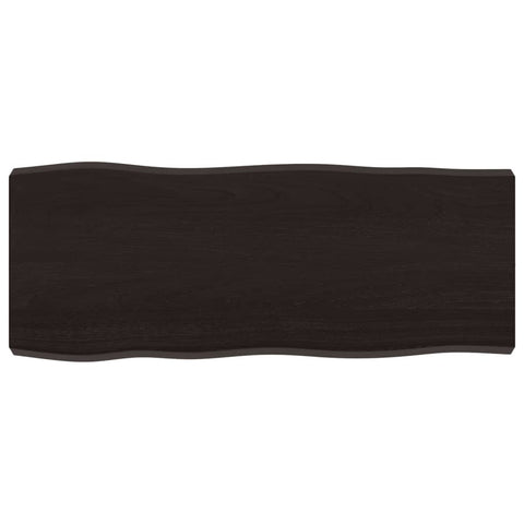 vidaXL Table Top Dark Brown 100x40x(2-6) cm Treated Solid Wood Live Edge