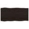 vidaXL Table Top Dark Brown 100x50x2 cm Treated Solid Wood Oak Live Edge
