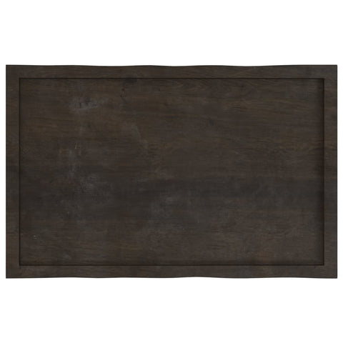vidaXL Table Top Dark Brown 100x60x(2-6) cm Treated Solid Wood Live Edge