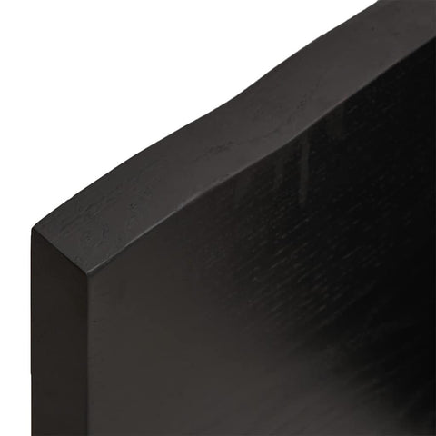 vidaXL Table Top Dark Brown 120x40x(2-4) cm Treated Solid Wood Live Edge