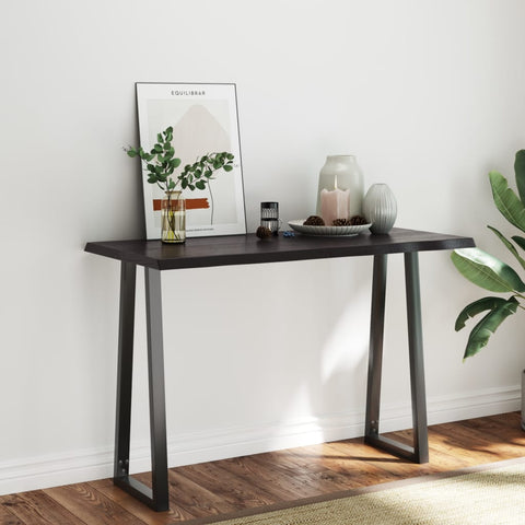 vidaXL Table Top Dark Brown 120x60x(2-4) cm Treated Solid Wood Live Edge