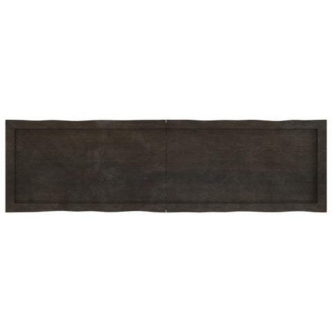 vidaXL Table Top Dark Brown 140x40x(2-4) cm Treated Solid Wood Live Edge