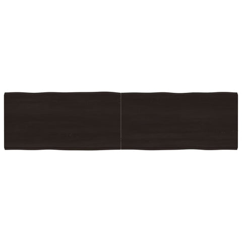 vidaXL Table Top Dark Brown 160x40x(2-4) cm Treated Solid Wood Live Edge
