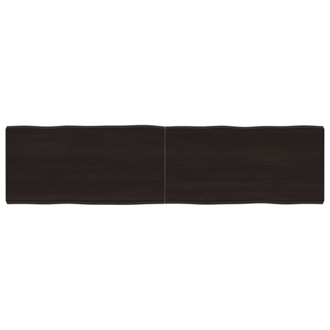 vidaXL Table Top Dark Brown 160x40x(2-6) cm Treated Solid Wood Live Edge