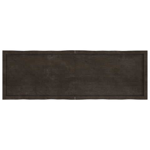 vidaXL Table Top Dark Brown 160x50x(2-6) cm Treated Solid Wood Live Edge