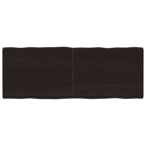 vidaXL Table Top Dark Brown 160x60x(2-6) cm Treated Solid Wood Live Edge
