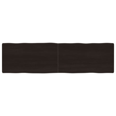 vidaXL Table Top Dark Brown 180x50x(2-6) cm Treated Solid Wood Live Edge