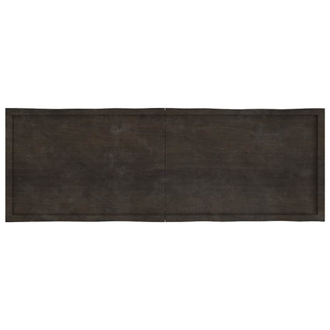 vidaXL Table Top Dark Brown 180x60x(2-4) cm Treated Solid Wood Live Edge