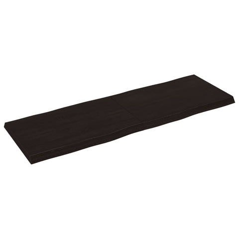 vidaXL Table Top Dark Brown 180x60x(2-6) cm Treated Solid Wood Live Edge