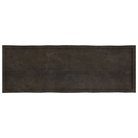 vidaXL Table Top Dark Brown 180x60x(2-6) cm Treated Solid Wood Live Edge