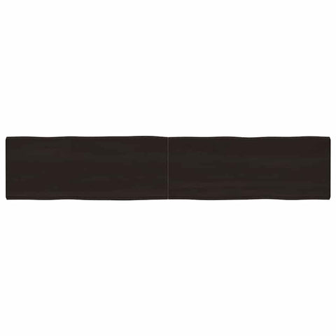 vidaXL Table Top Dark Brown 200x40x(2-6) cm Treated Solid Wood Live Edge