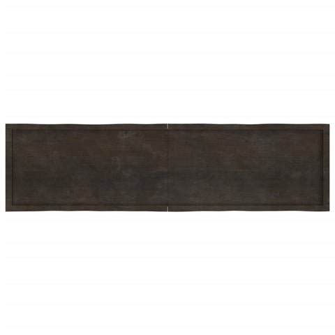 vidaXL Table Top Dark Brown 200x50x(2-4) cm Treated Solid Wood Live Edge