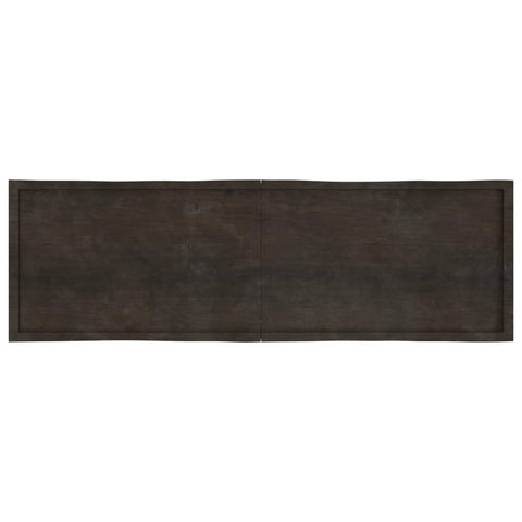 vidaXL Table Top Dark Brown 200x60x(2-6) cm Treated Solid Wood Live Edge