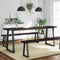 vidaXL Table Top Dark Brown 220x40x(2-4) cm Treated Solid Wood Live Edge