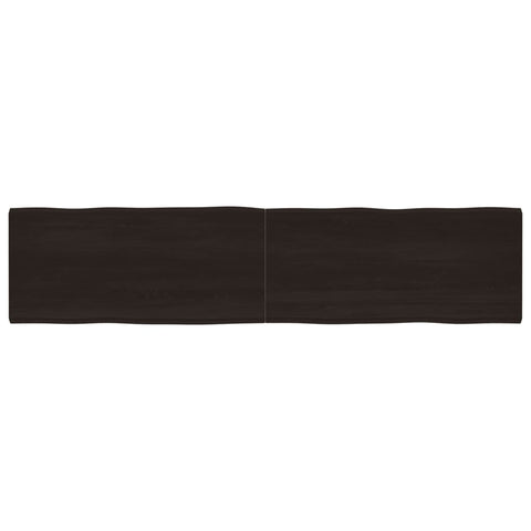 vidaXL Table Top Dark Brown 220x50x(2-6) cm Treated Solid Wood Live Edge