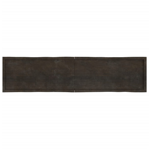 vidaXL Table Top Dark Brown 220x50x(2-6) cm Treated Solid Wood Live Edge