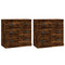 vidaXL Sideboards 2 pcs Smoked Oak Engineered Wood