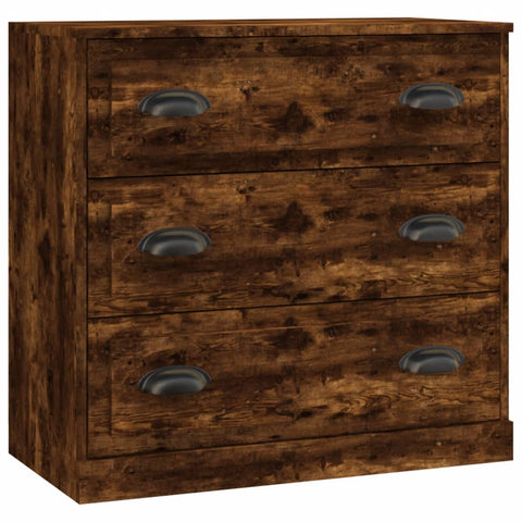 vidaXL Sideboards 2 pcs Smoked Oak Engineered Wood