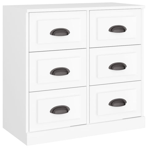 vidaXL Sideboards 2 pcs White Engineered Wood
