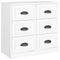 vidaXL Sideboards 2 pcs White Engineered Wood