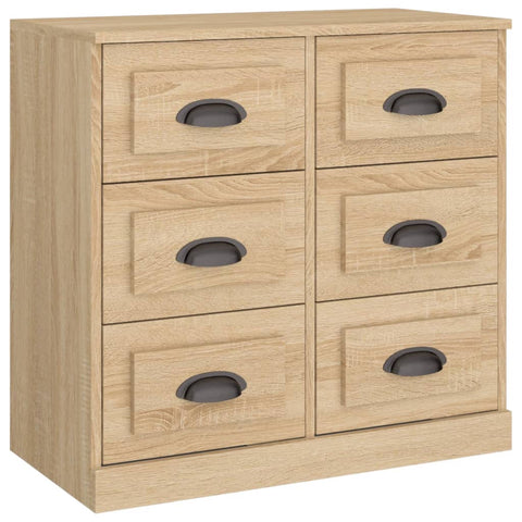 vidaXL Sideboards 2 pcs Sonoma Oak Engineered Wood