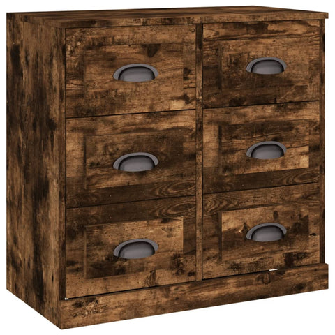 vidaXL Sideboards 2 pcs Smoked Oak Engineered Wood