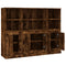 vidaXL Highboards 3 pcs Smoked Oak Engineered Wood