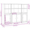 vidaXL Highboards 3 pcs Smoked Oak Engineered Wood