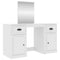 vidaXL Dressing Table with Mirror White 130x50x132.5 cm