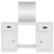 vidaXL Dressing Table with Mirror White 130x50x132.5 cm