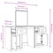 vidaXL Dressing Table with Mirror White 130x50x132.5 cm