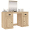 vidaXL Dressing Table with Mirror Sonoma Oak 130x50x132.5 cm