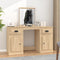 vidaXL Dressing Table with Mirror Sonoma Oak 130x50x132.5 cm